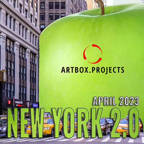 Affiche d'Artbox.Projects New York 2.0, avril 2023.